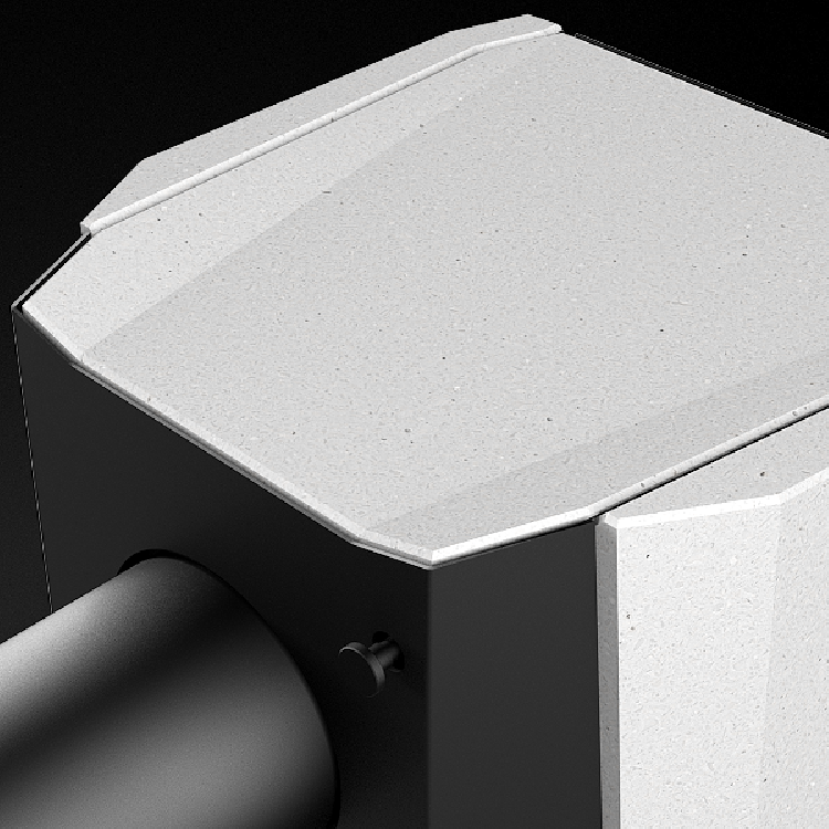 If the flue is connected at the rear, the T-ART has a continuous slab at the top.