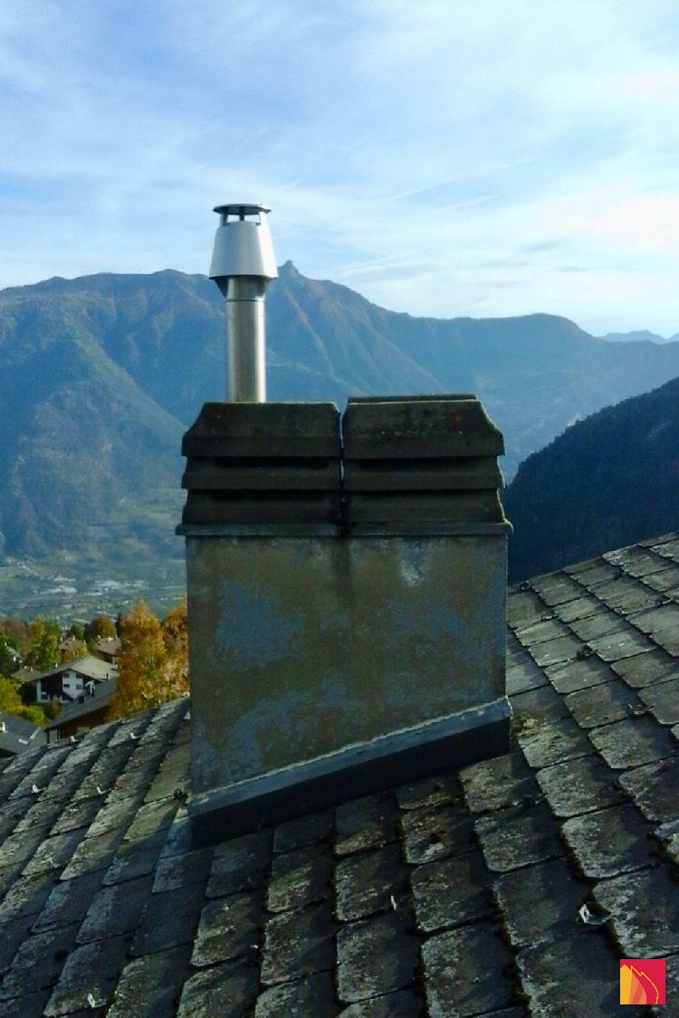 Lining of a double sleeve without cover with stainless steel cape