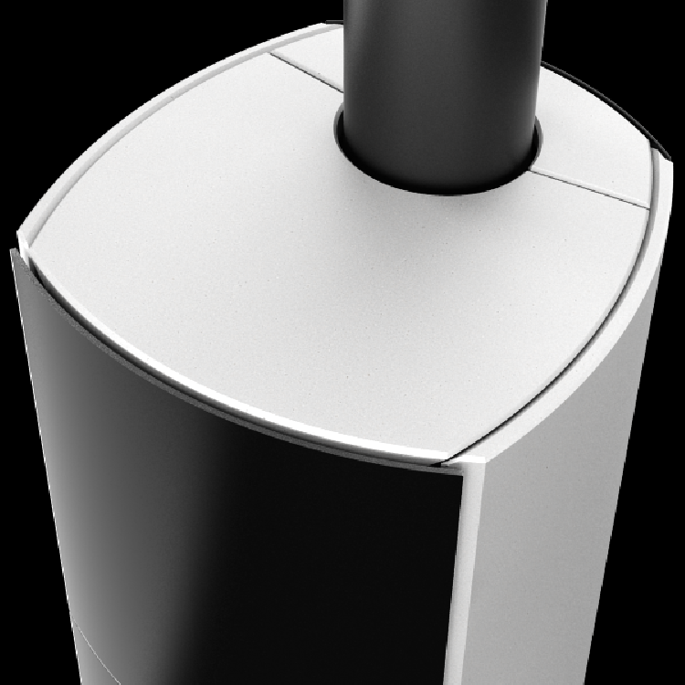 A forma especial do T-SKY combina perfeitamente as grandes superfícies de pedra com a fachada de vidro curvo.