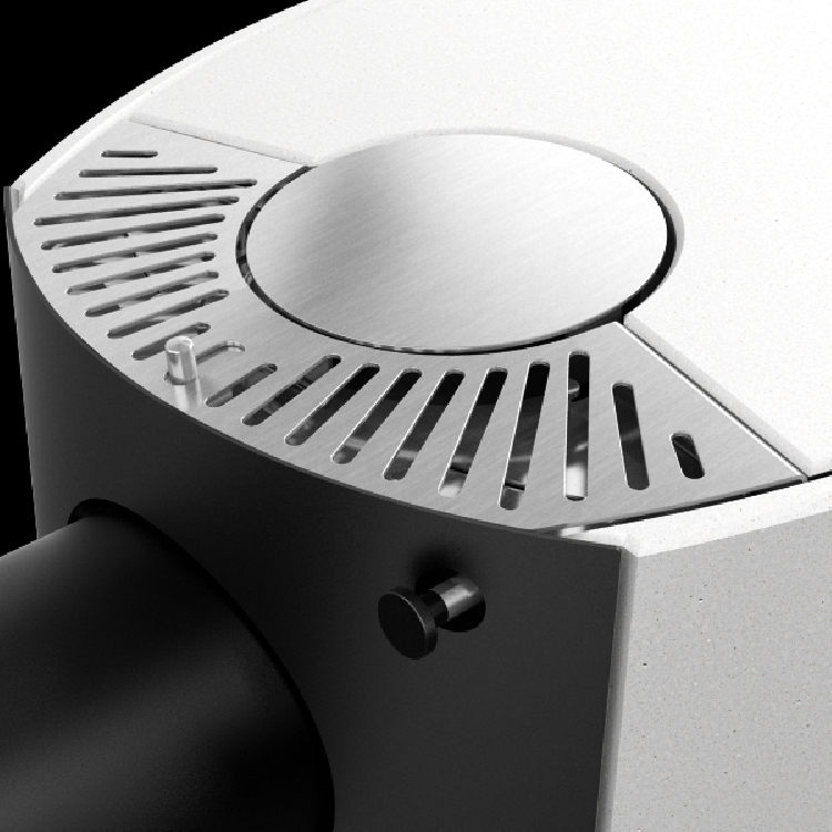 O T-SKY DUO está equipado com o módulo opcional de convecção. No entanto, todos os T-SKYs estão equipados com uma alavanca de ignição.