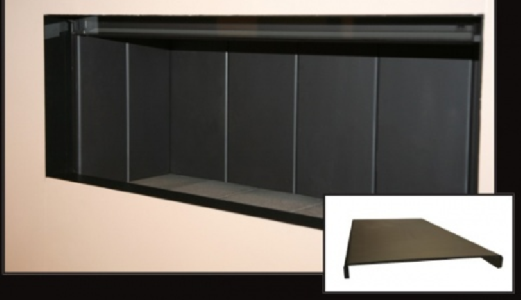 Interior em aço preto