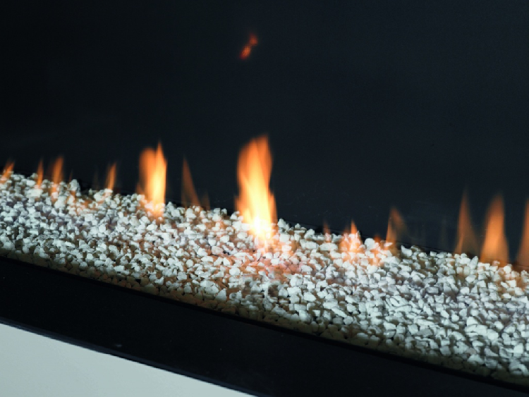 Decorações para lareira : pequenos seixos brancos