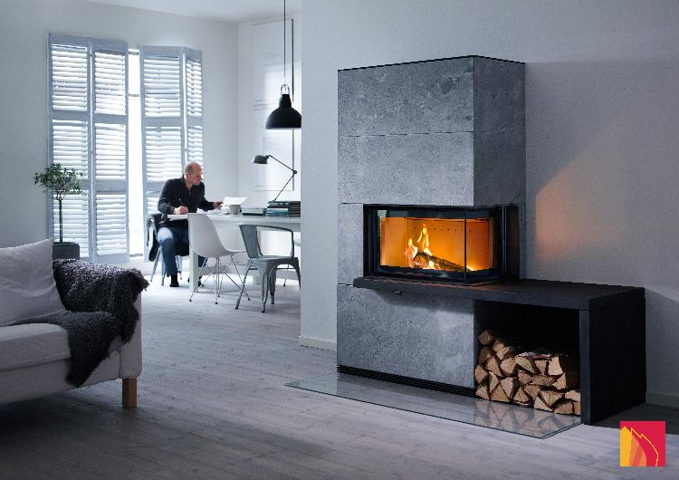 Contura i41T with shelf and bench in black