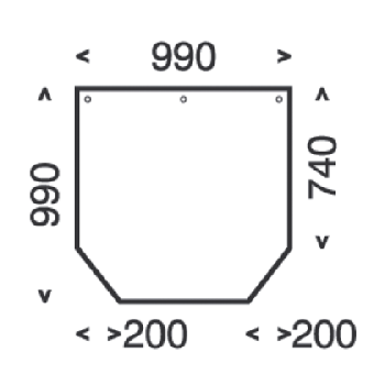 Dimension of the floor plate