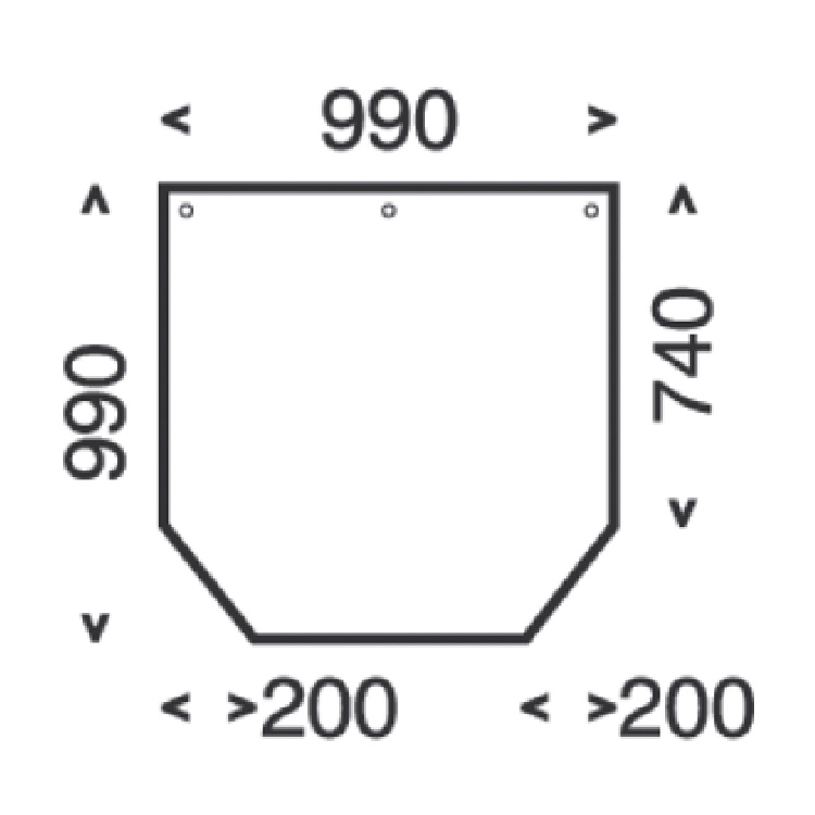 Dimension of the floor plate