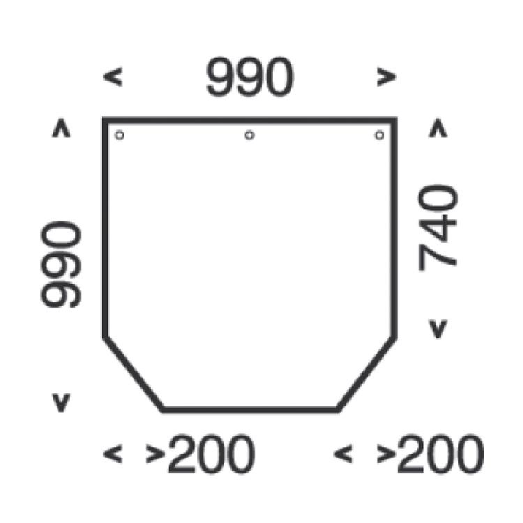 Dimension of the floor plate