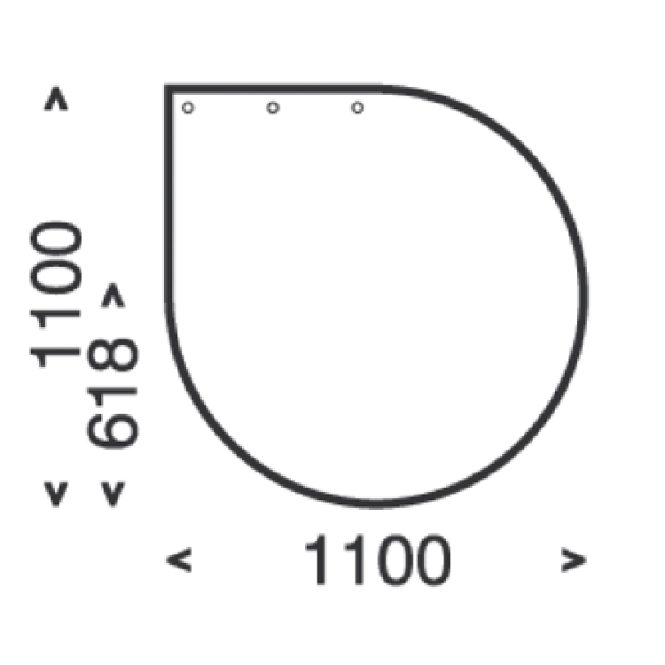 Dimension of the floor plate