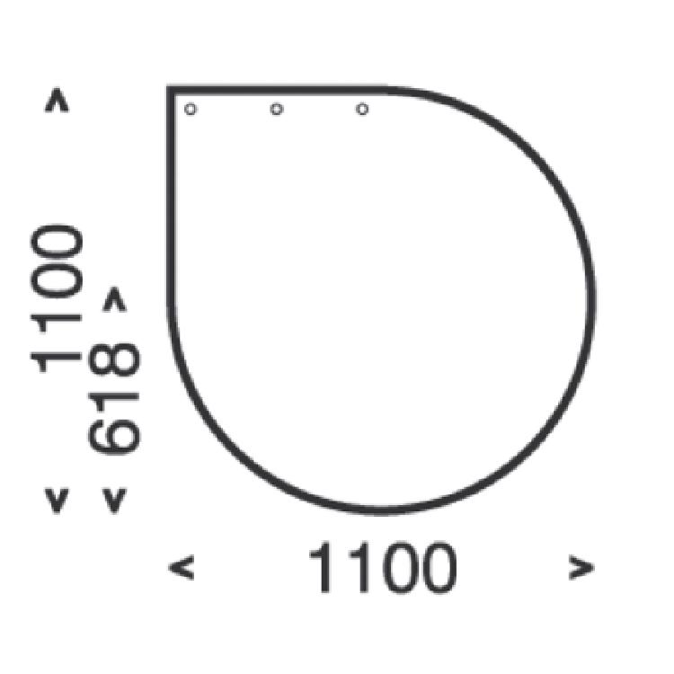 Dimension of the floor plate
