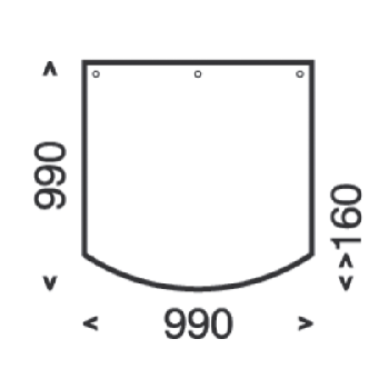 Tamaño de la placa del suelo