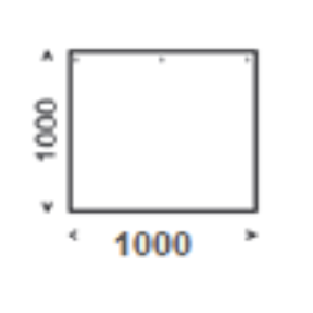 Tamaño de la placa del suelo