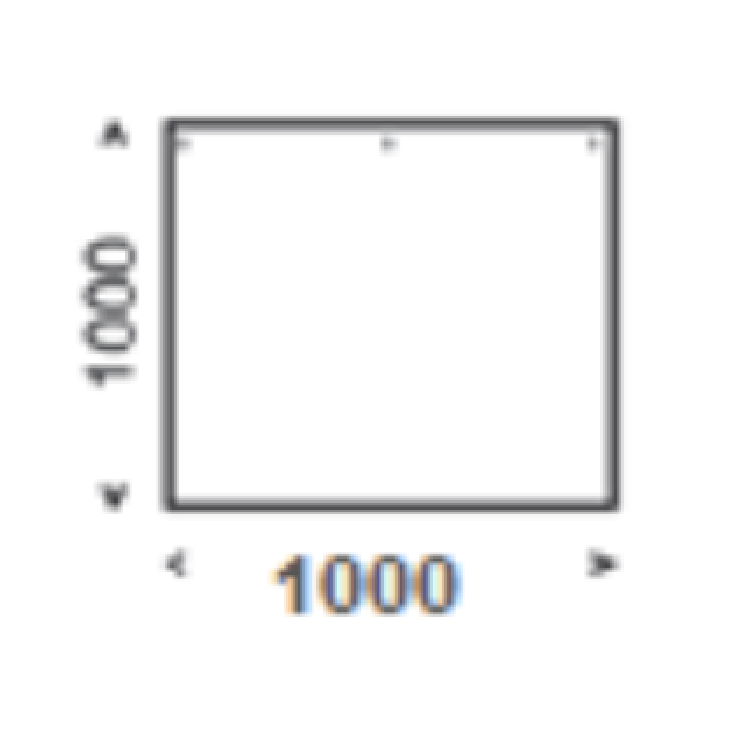 Tamaño de la placa del suelo