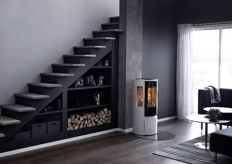 Contura 556 white - Glass door, glass shelf