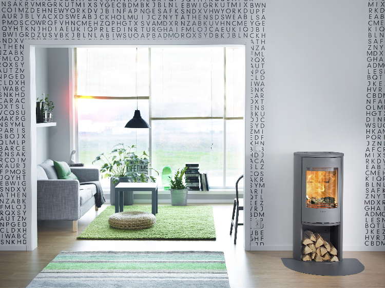 Contura 510 grijs - Gietijzeren deur, gietijzeren bovenblad