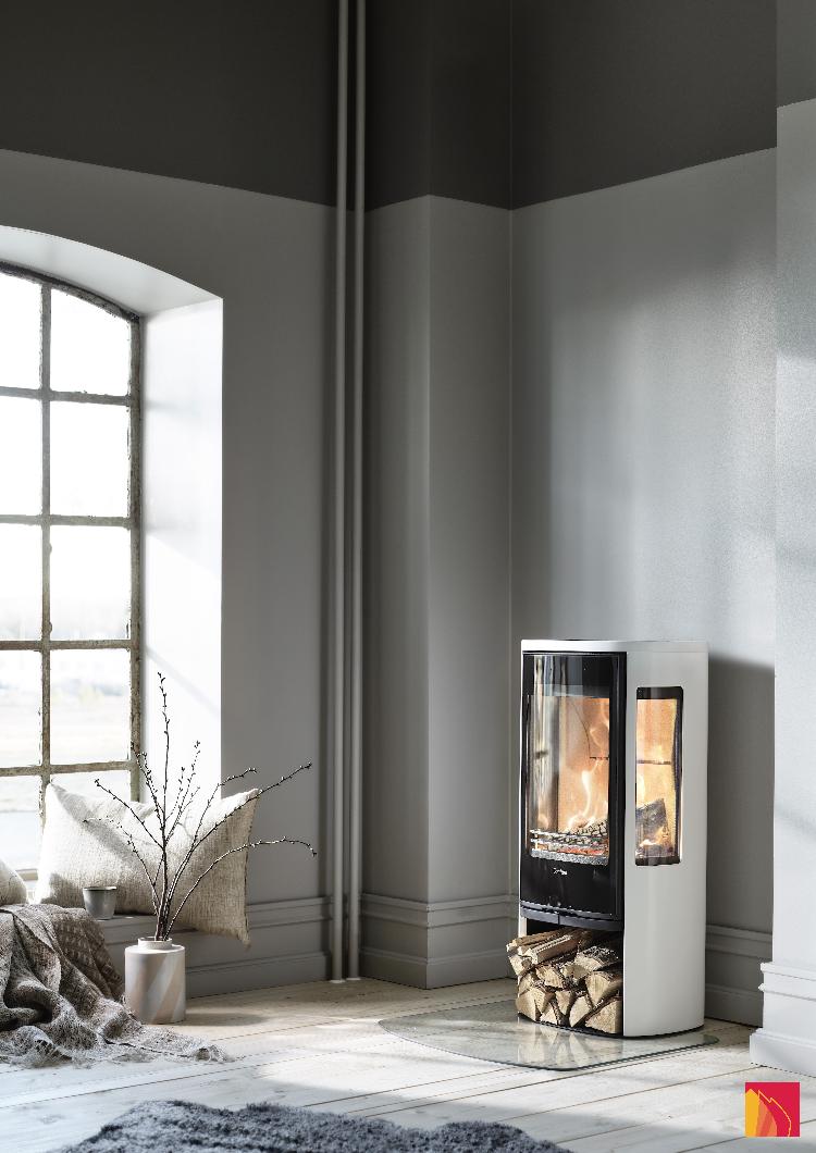 Contura 856 white - Glass door, lacquered aluminium top