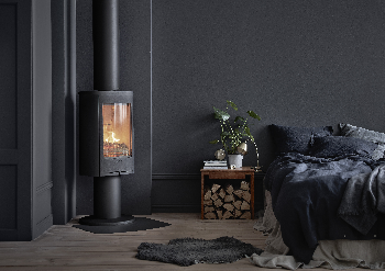 Contura 870 black - Cast iron door, lacquered aluminium top plate