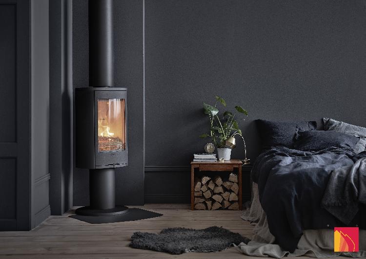 Contura 870 black - Cast iron door, lacquered aluminium top plate