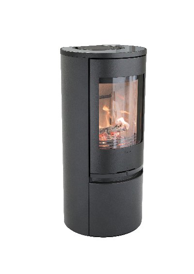 Contura 510 noir - Porte en fonte, plateau supérieur en verre