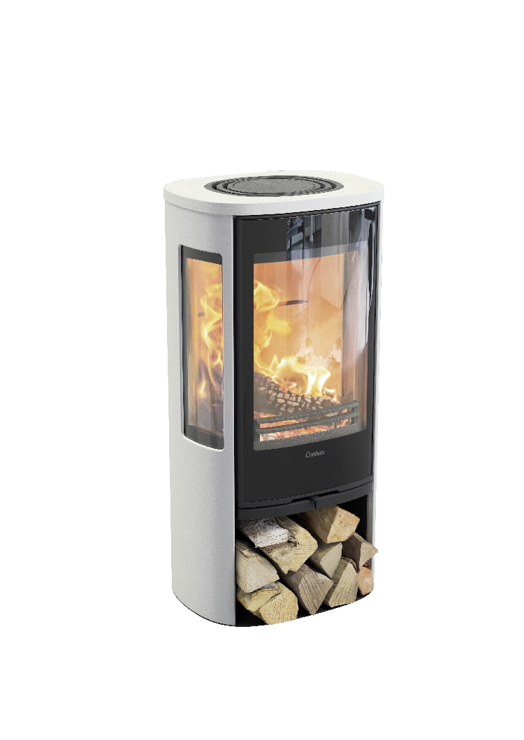 Contura 856 white - Glass door, lacquered aluminium top