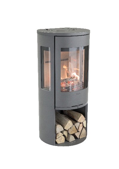 Contura 556 gris - Porte en fonte, plateau en fonte