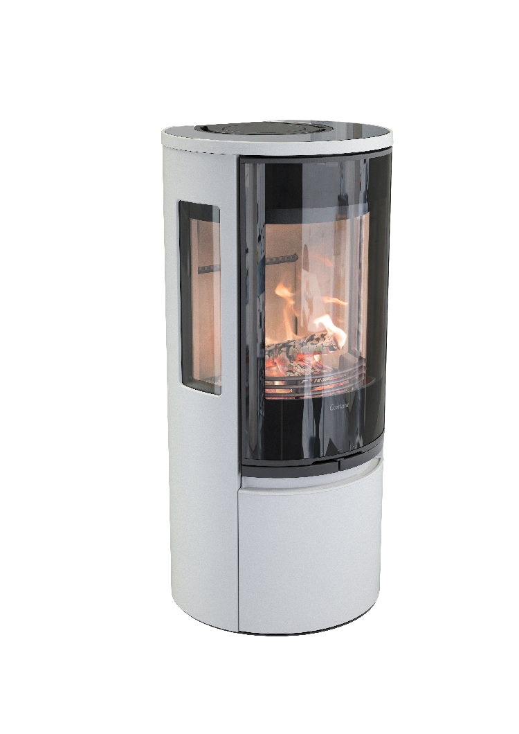 Contura 556 white - Glass door, glass shelf