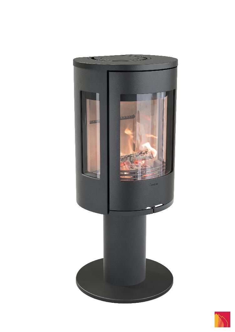 Contura 586 black - Cast iron door, cast iron tray