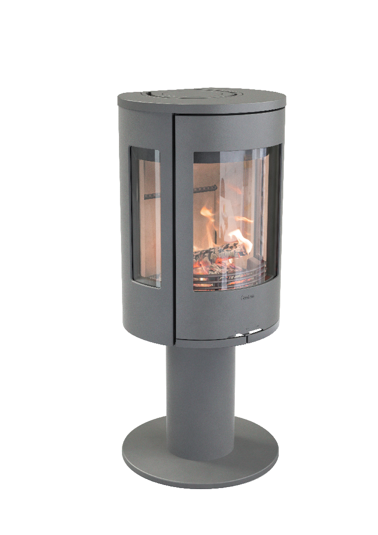 Contura 586 grey - Cast iron door, cast-iron tray