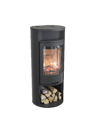 Contura 610 noir - Porte en fonte, plaque supérieure en aluminium laqué