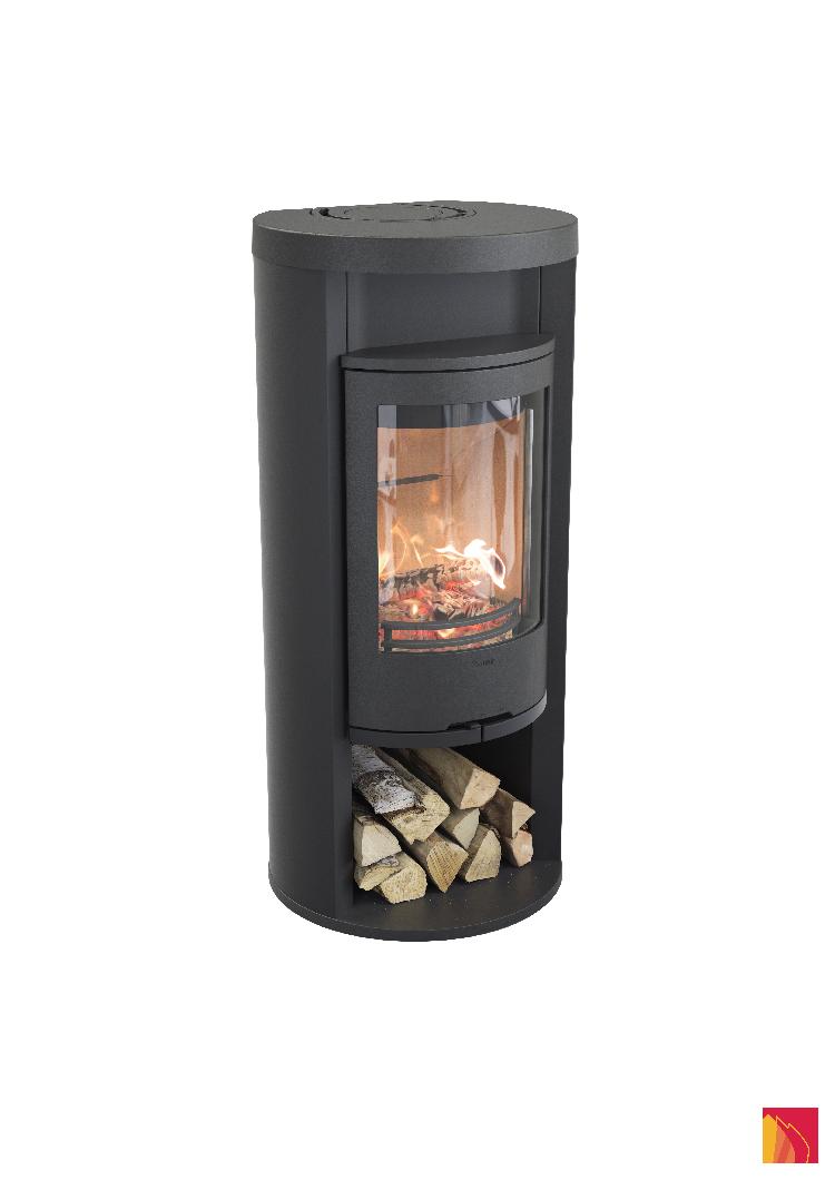 Contura 620 black - Cast iron door, lacquered aluminium top plate