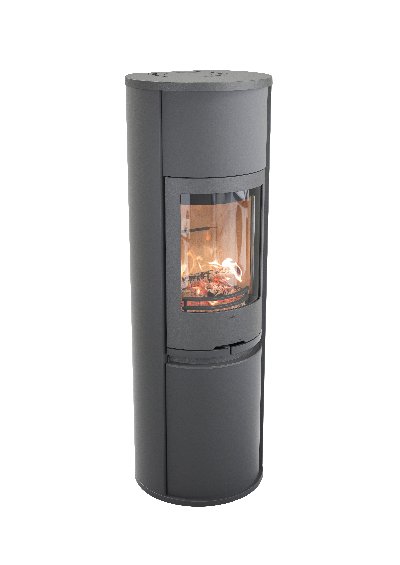 Contura 690 gris - Porte en fonte, plateau supérieur en aluminium laqué