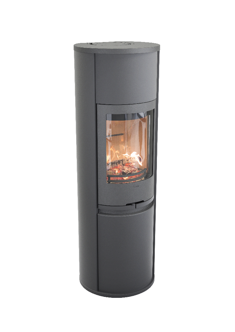 Contura 690 grey - Cast iron door, lacquered aluminium top plate