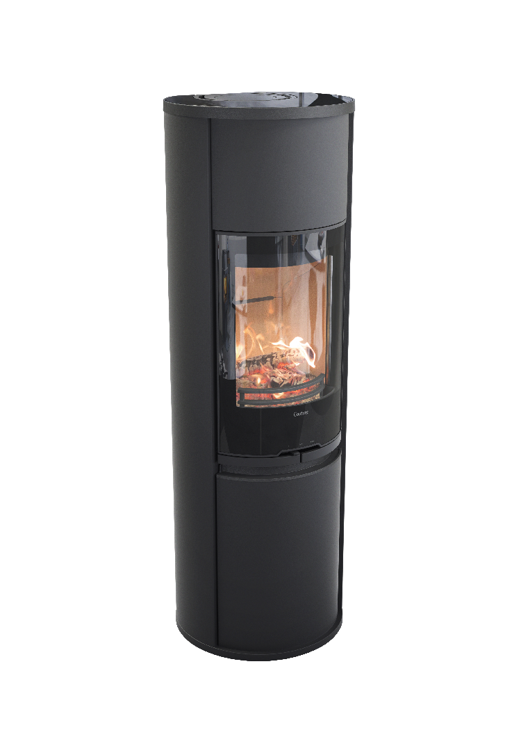 Contura 690 black - Glass door, glass top plate