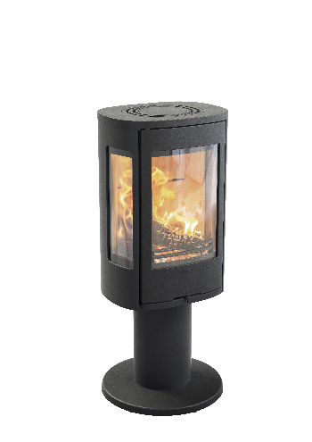 Contura 886 preto - Porta em ferro fundido, chapa superior em alumínio lacado