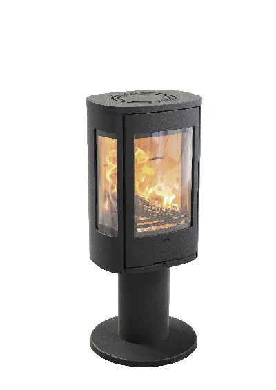 Contura 886 noir - Porte en fonte, plateau supérieur en aluminium laqué