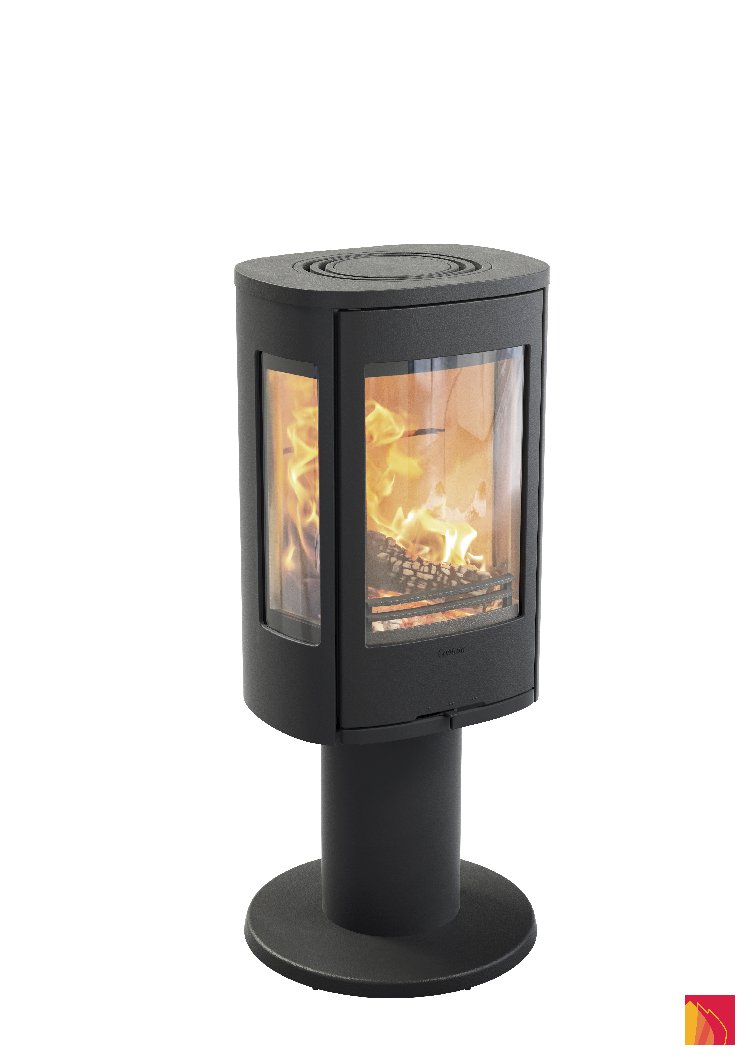 Contura 886 nero - Anta in ghisa, piastra superiore in alluminio laccato