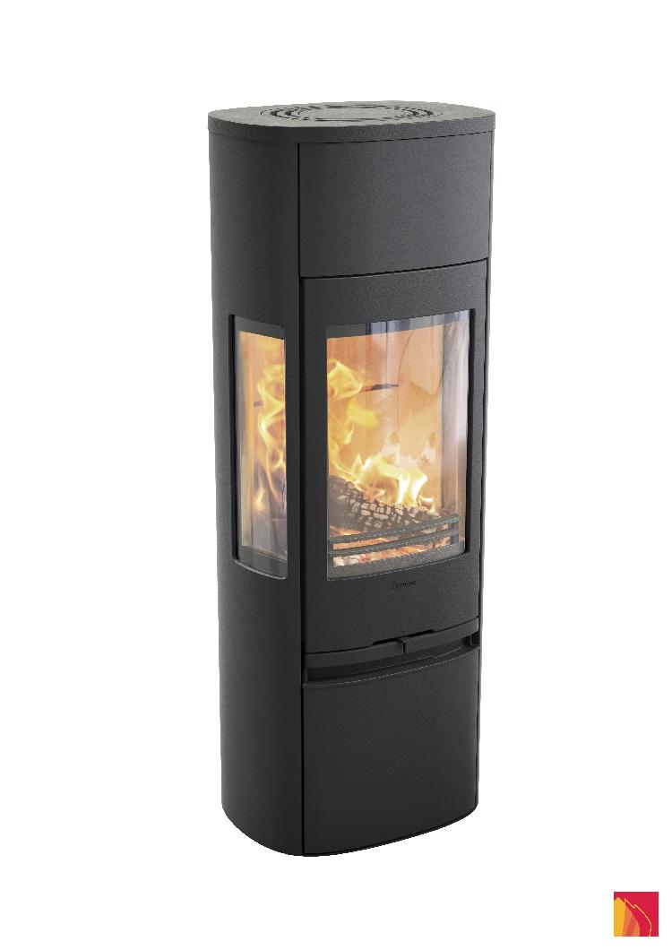 Contura 896 black - Cast iron door, lacquered aluminium top plate