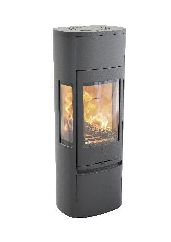 Contura 896 gris - Puerta de hierro fundido, placa superior de aluminio lacado