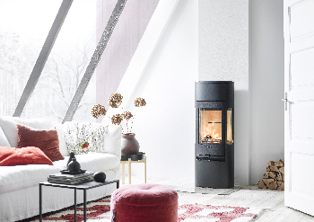 Contura 896 negro - Puerta de hierro fundido, placa superior de aluminio lacado