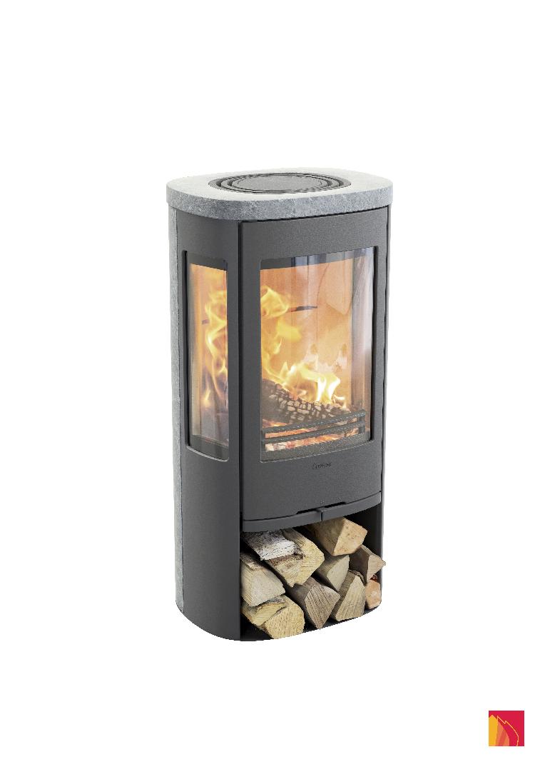 Contura 856 grey - Cast iron door