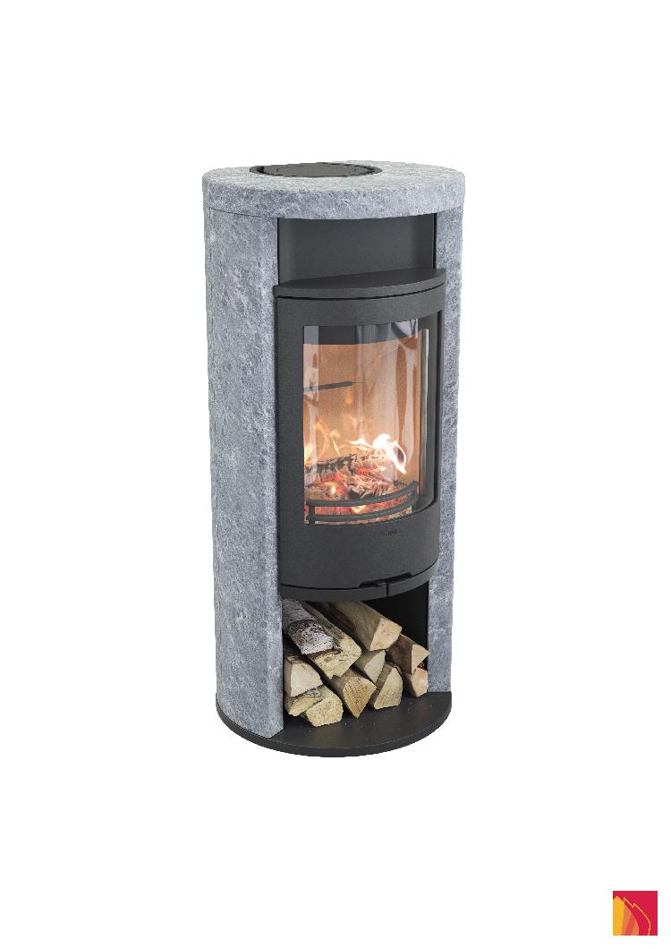 Contura 620T black - Cast iron door