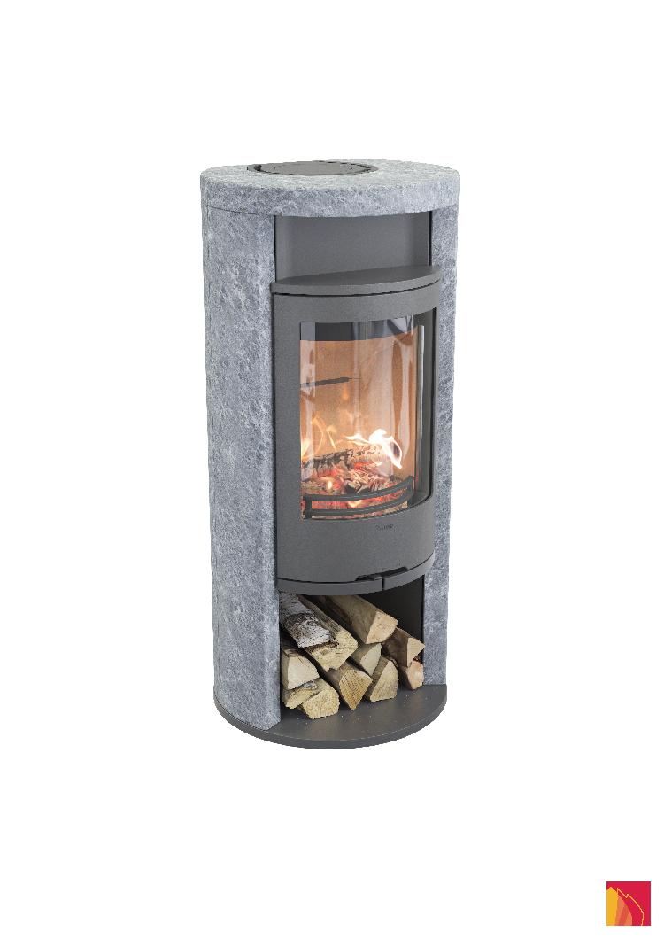 Contura 620T grey - Cast iron door