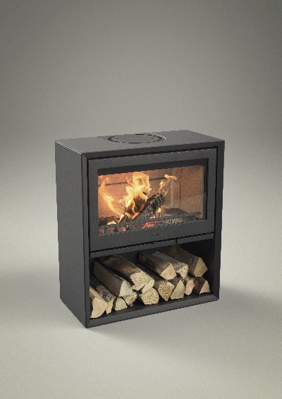 Contura 310 noir avec porte en fonte