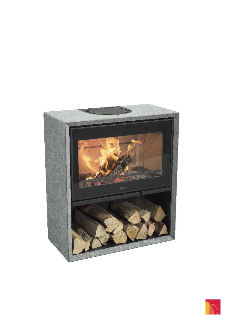 Contura 320T with glass door