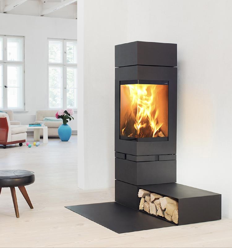 Wood-burning stove Skantherm Elements 400 angle