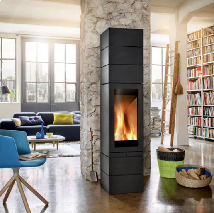 Estufa de leña Skantherm Elements 400 frontal