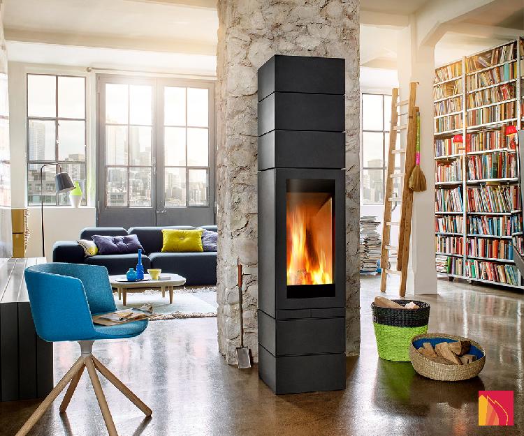 Estufa de leña Skantherm Elements 400 frontal