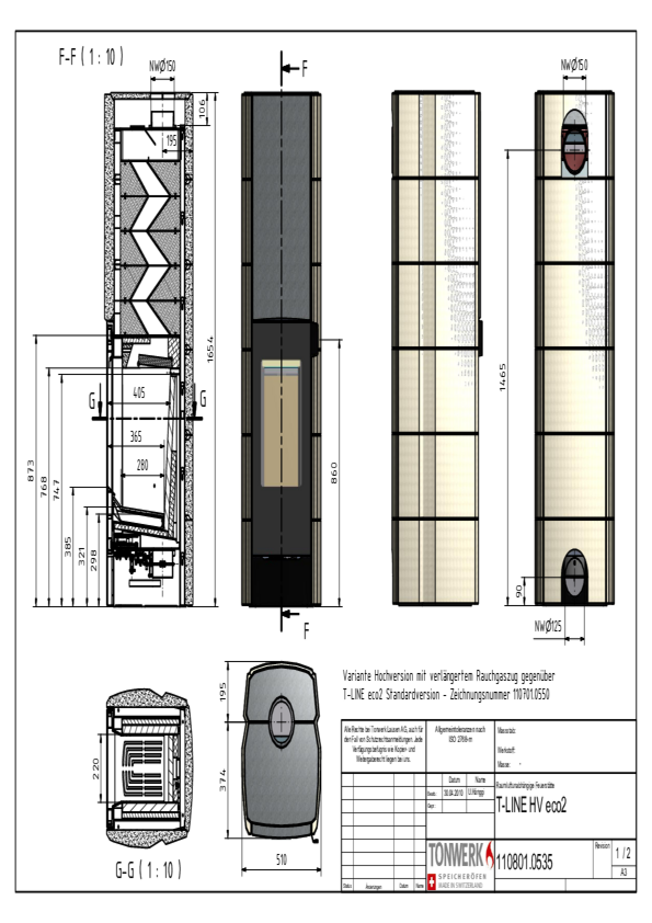 Dimensions version surélevée