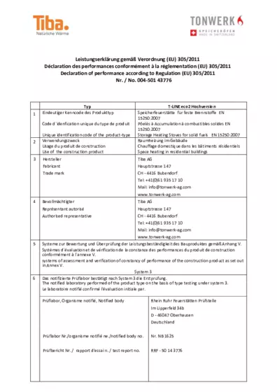 Declaration of performance raised version