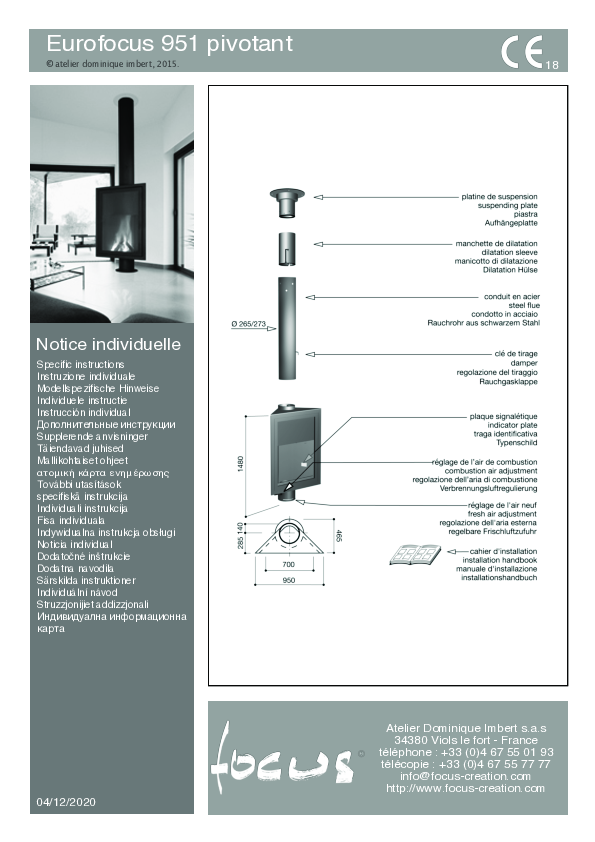 Fiche technique Eurofocus 951 pivotant