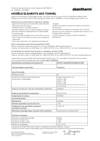 Declaration of performance