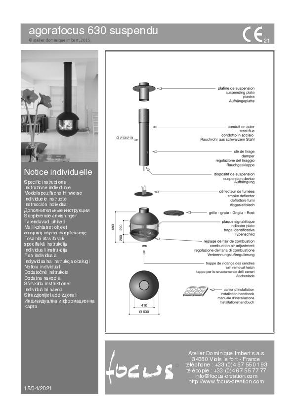 Fiche technique Agorafocus 630 suspendu